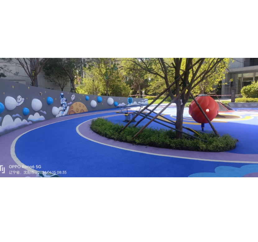 塑膠場地施工實景圖7